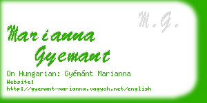 marianna gyemant business card